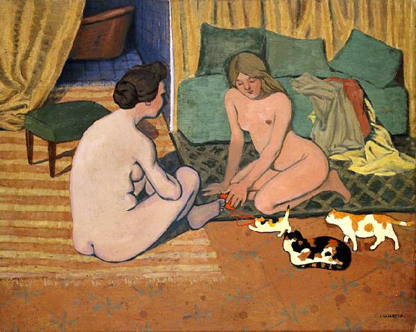 Felix Vallotton Femmes nues aux chats china oil painting image